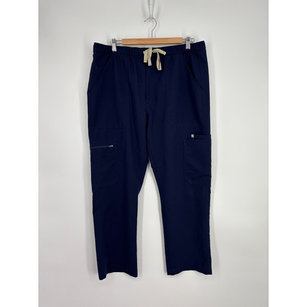 FIGS Scrub Pants Mens XL Short Blue Cairo Cargo Medical XL/S